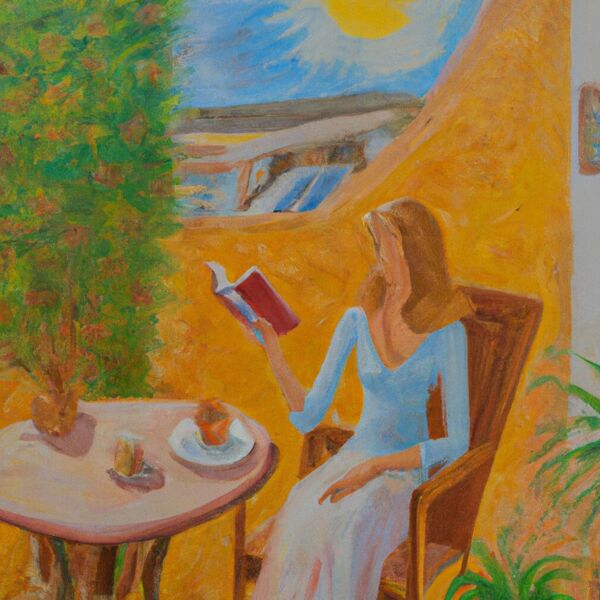 In der Sonne einen Cappucino trinken und ein gutes Buch lesen